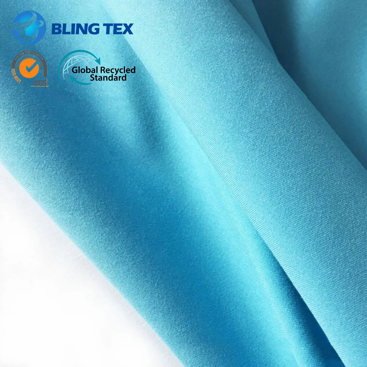 100% Polyester satin microfiber peach mint blue swimming shirt Bag lining apron fabric