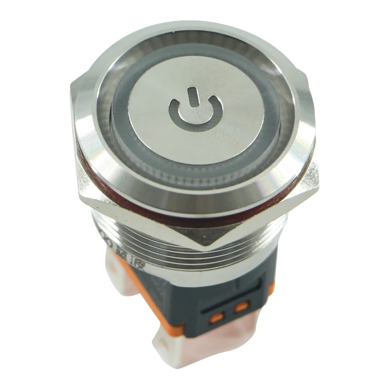 High Current Switch Transformer Push Button Switches Auto-lock with Power Indicator Light LB22C/LB25C 22/25MM Waterproof IP67