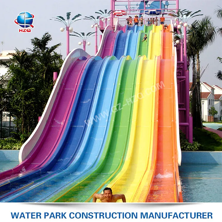 Most Popular Resorts With Water Slides Professional Rainbow Water Slide For Race