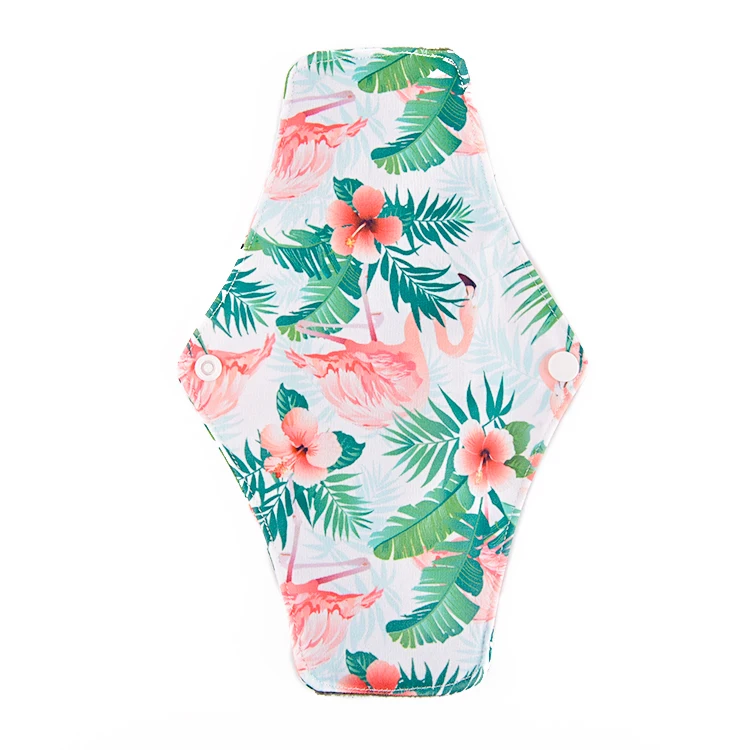 EASYMOM Feminine Monthly Period Panty Liners Custom Waterproof Menstrual Pads Reusable Bamboo Sanitary Cotton Cloth Pads