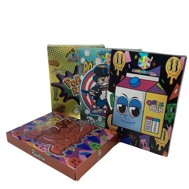 Hot Sales Custom Paper Display Box Custom Your LOGO Cereal Box for 3.5g Mylar Bag
