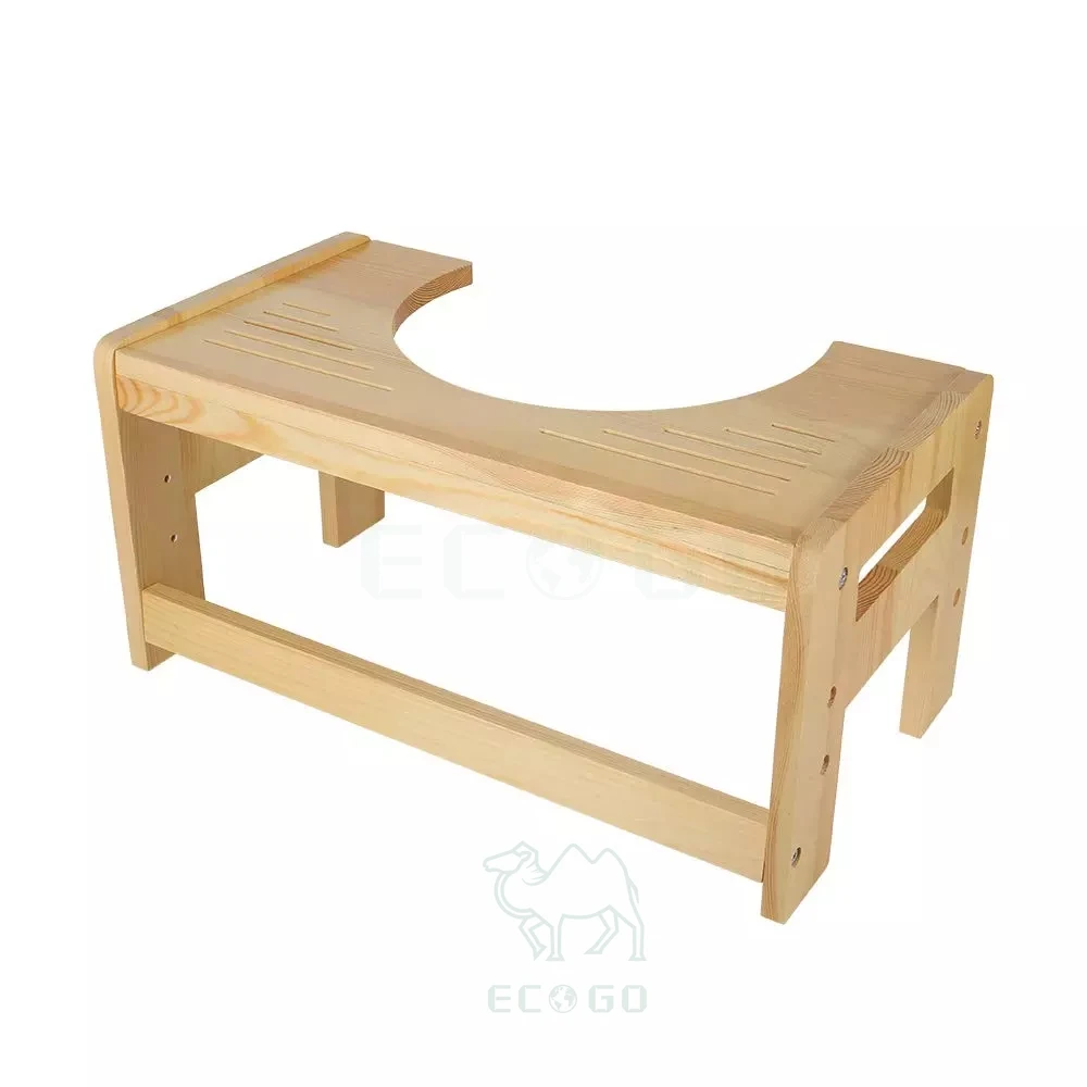 Бамбуковый стул для унитаза премиум-класса ванной регулируемый