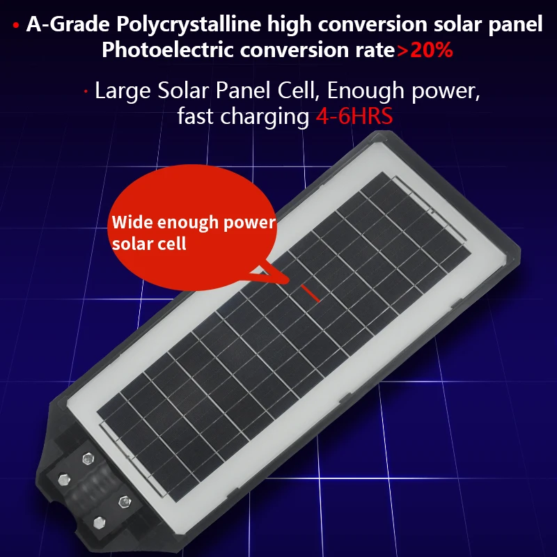 300W 600W Waterproof Outdoor Solar Panel Motion Sensor Courtyard Lighting integrated solar panel led solar street light