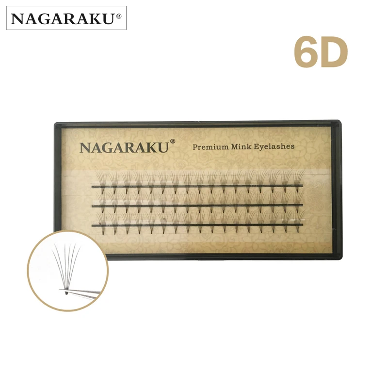 NAGARAKU 3D 4D 5D 6D Lashes Mink Eyelash Extension Faux Mink Premade fans Pre fanned Volume lash wholesale