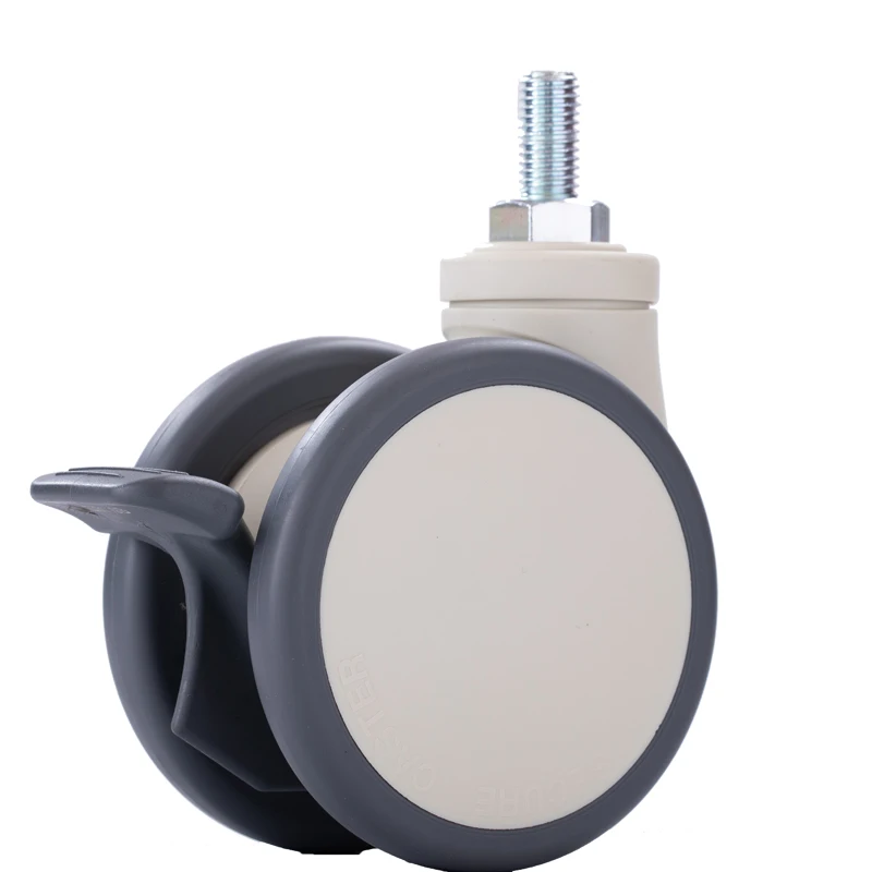 Hospital Silent Adjustable White medical With Brake Caster