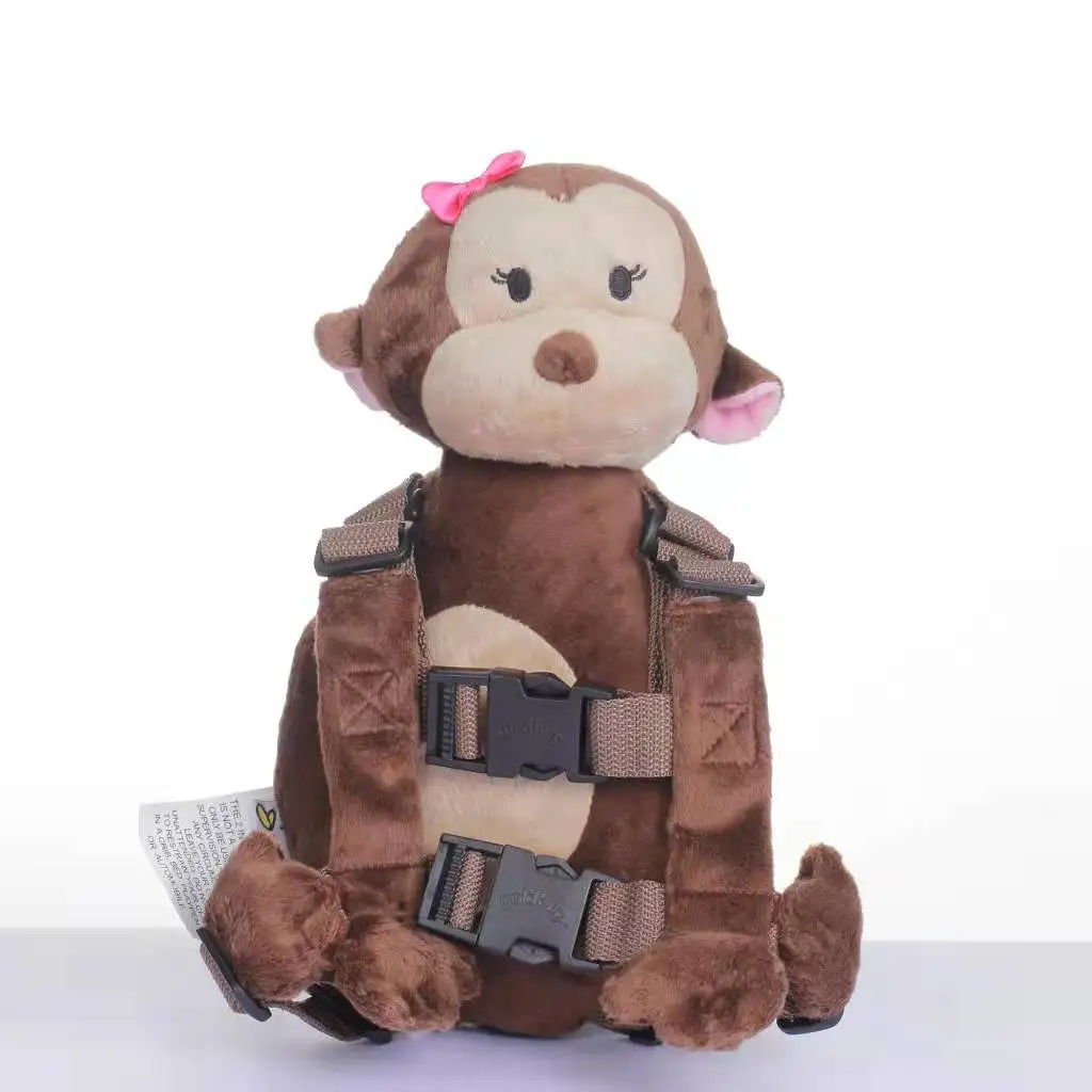 Детский поводок с защитой от потери с мультяшными персонажами, обезьянами, собаками, овечками, шимпансеями, рюкзак с защитой от потери, поводок безопасности