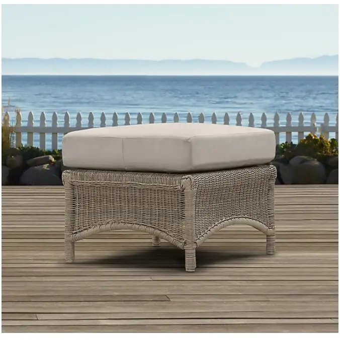 cheap resin wicker outdoor garden ottoman