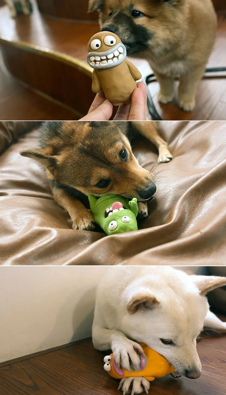 dog toys luxury Small Latex Squeaky Dog Chew Toy Interactive Fun Latex Pet Toys for Small Dogs and Puppies