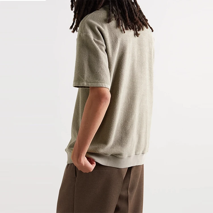 chinese t shirts manufacturers wholesale mock neck t shirt short sleeve  for men slim fit