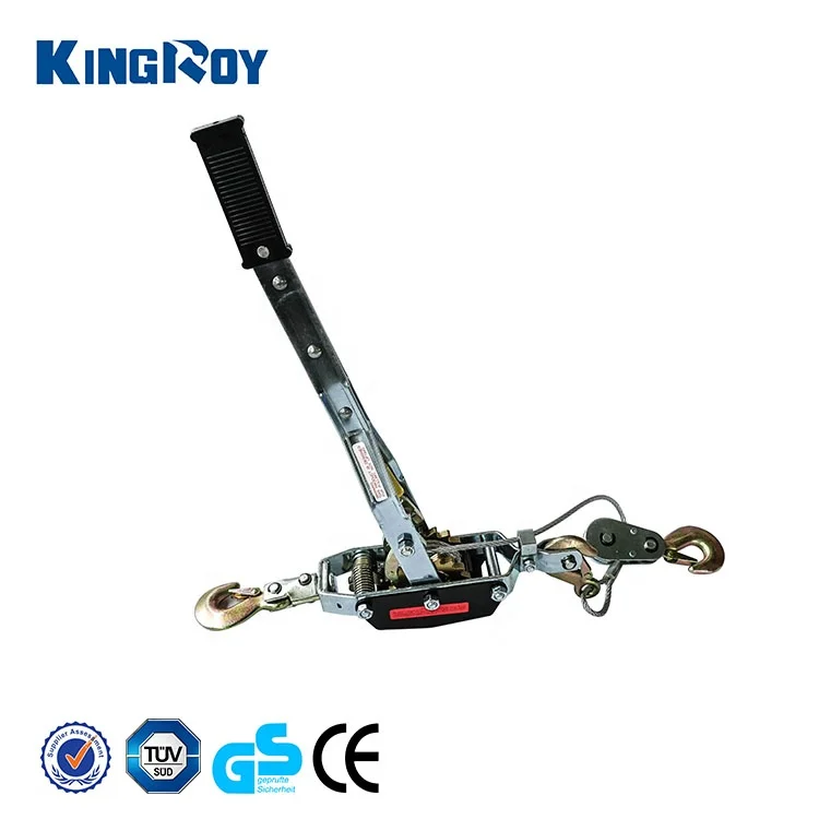 KINGROY CE certified 4 ton easy operation along come winch heavy duty double gear ratchet hand puller