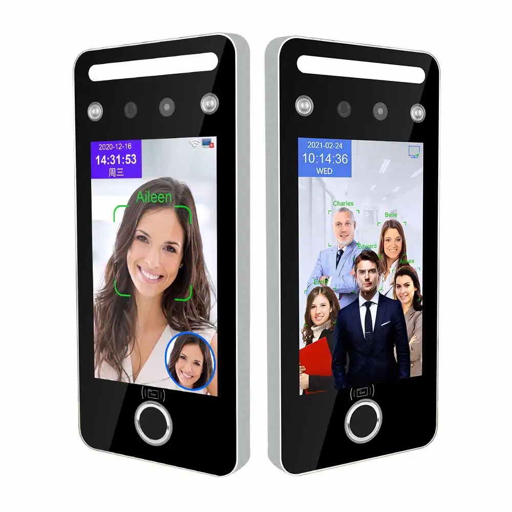 5 Inch IPS Screen RS485 Multi 5 Person AI Face Recognition Access Control Time Attendance Products with WIFI RFID Card
