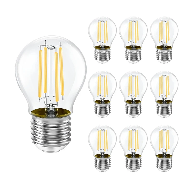 Dimmable Led Filament Bulb G45 High Lumens 700lm Edison Globe Lamp 8W E27 2700K Warm White Incandescent Replacement Lamps