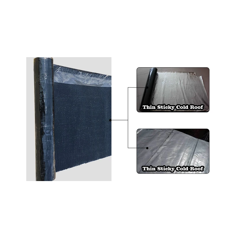Factory wholesale low price cold roof thin sticky waterproofing membrane for industrial construction