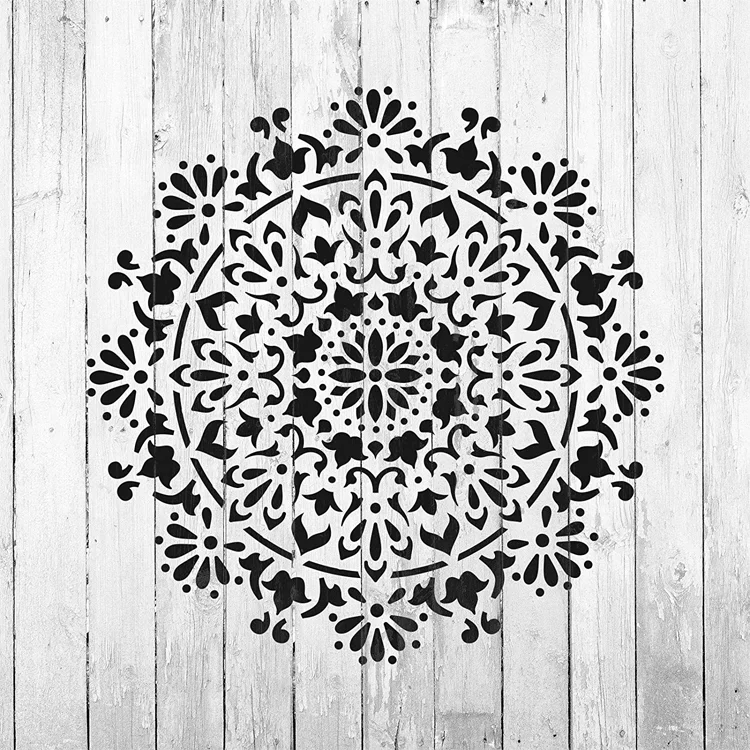 Большой трафарет с мандалой 30 х30 см
