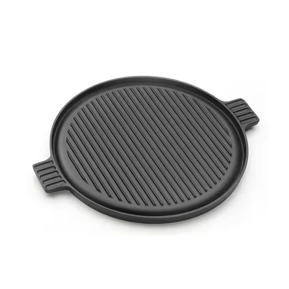 Reversible round Cast Iron BBQ Grill Griddle Double Grill Pan Induction Cooker Applicable Korean Style Roasting Pans