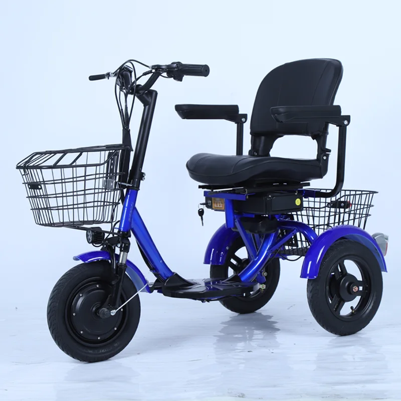 moto tricycle motorized folding adult electric bicycle three wheel electric scooters bike electric tricycle for handicapped