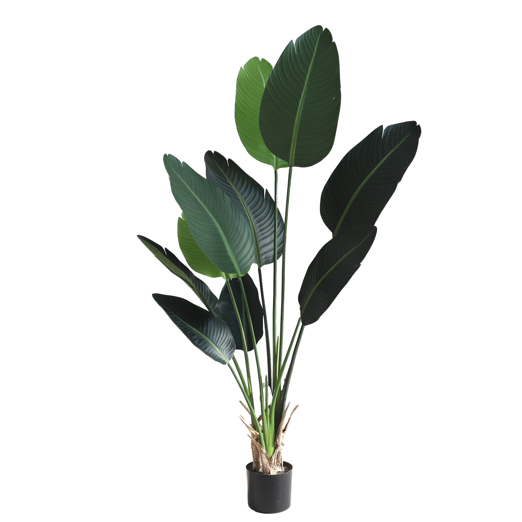 Traveler Banana Leaf Bonsai Plastic Tree and artificial Bird of paradise plant