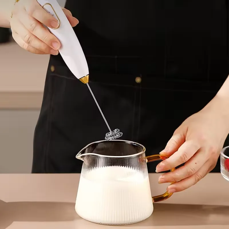 Handheld Milk Frother,Electric Foamer Blender for Drink Mixer,for coffee Matcha Chocolate Battery Operated Milk Whisk Frother