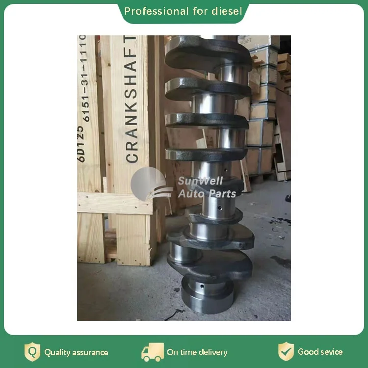 6D125 Diesel Engine Parts Crankshaft 6151-31-1110