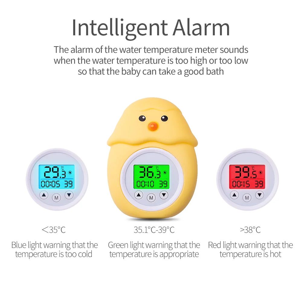 Accurate Baby Bath Thermometer Safety Bathtub Water Temperature Gauge, Duck Thermometers Floating Toy for Infants Bath Time
