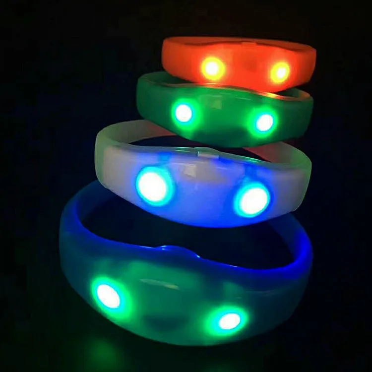 Supplies With Control LED Birthday Flashing Wristband Silicon Bracelet LED Light up Parties Big Events wedding and party