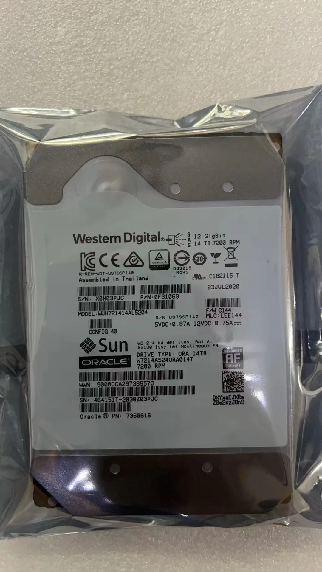 WUH722020BL4207 WD Ultrastar DC HC560 20 TB Hard Drive - 3.5 Internal - SAS