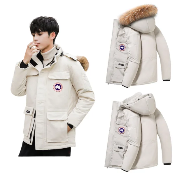 Winter Ergonomic design custom warm multi color white duck down jacket coat