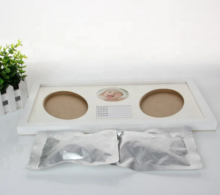 wall decor baby footprint kit foot impression frame with clay