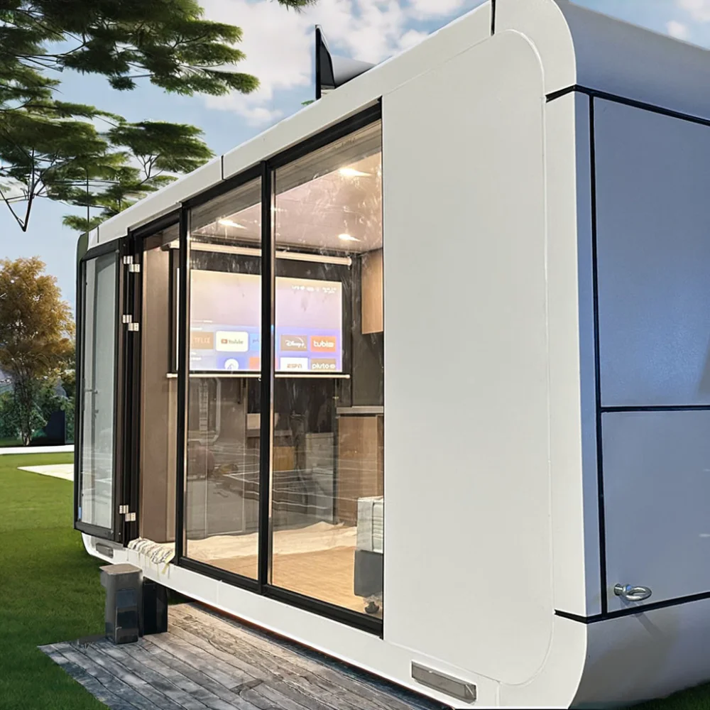 Modern Elegant Design Prefab Apple Cabin Villa House 20ft Container Homes Capsule Granny Flat House