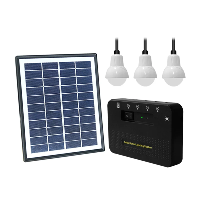 Multifunctional 10W Mobile Phone Charger USB DC Port Outdoor Solar Energy Powered Mini Solar Light System Kit