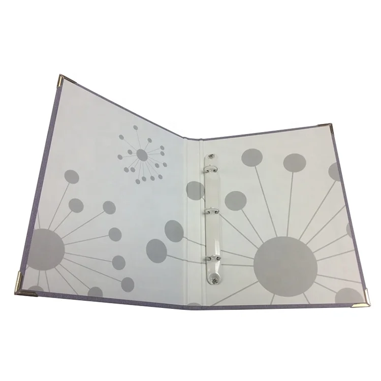 Custom cloth linen bound covered 3 ring binders