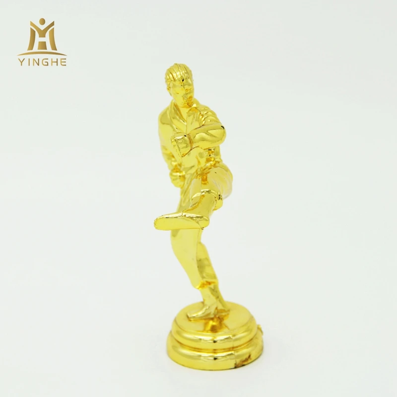 Custom plastic award karate trophies parts and components for champion