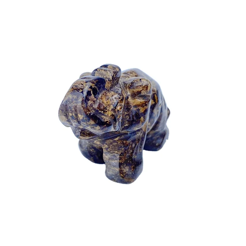 Best Price 100% Natural Jade Crystal Gem Stone Brown Crystal Elephant Figurines for Crafts
