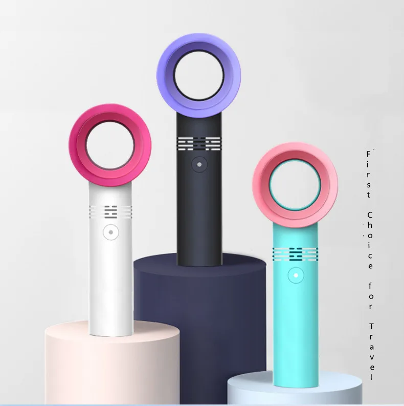 Новый безлопастный портативный мини USB литиевый аккумулятор Перезаряжаемый ручной вентилятор