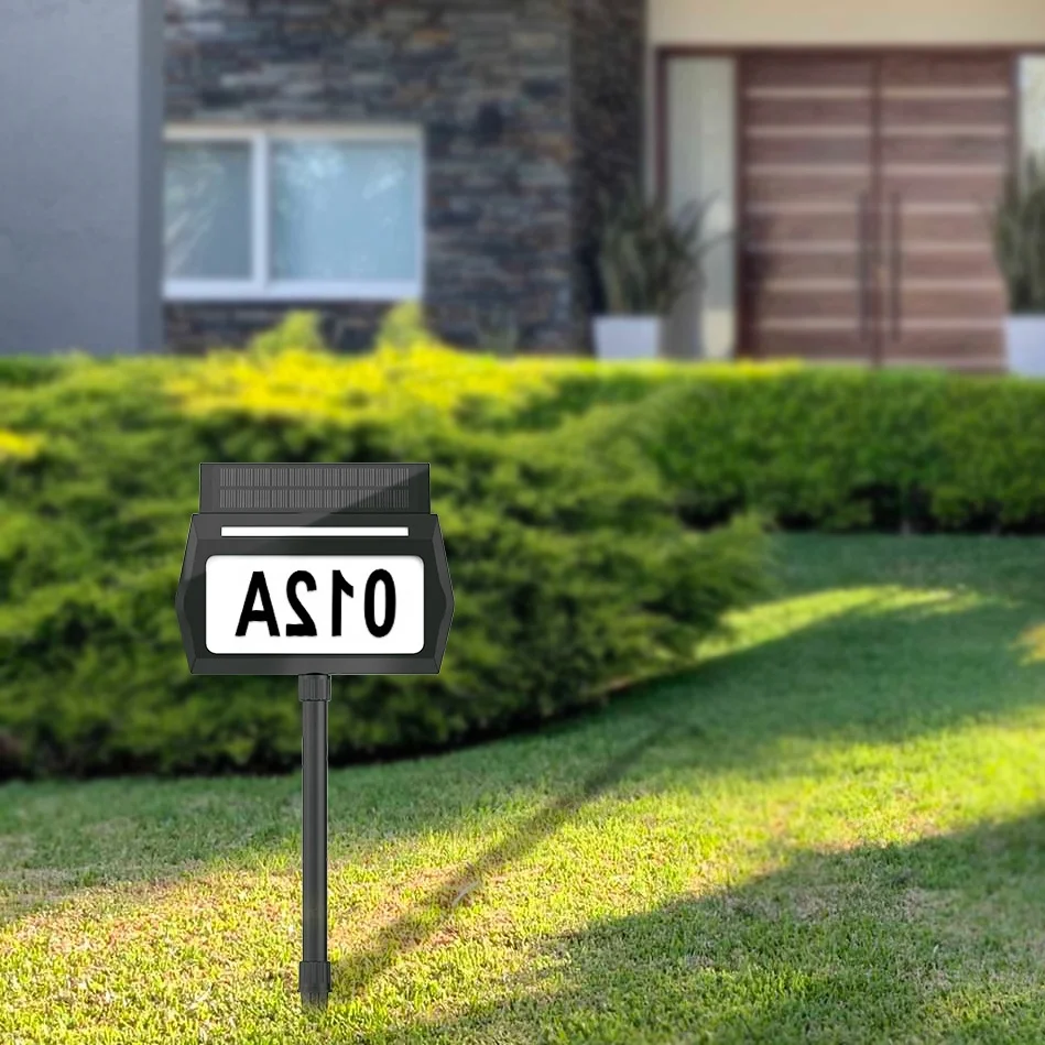 Hausnummer House Led Address Number Glow In The Dark Lighted Led Light Solar Address Sign