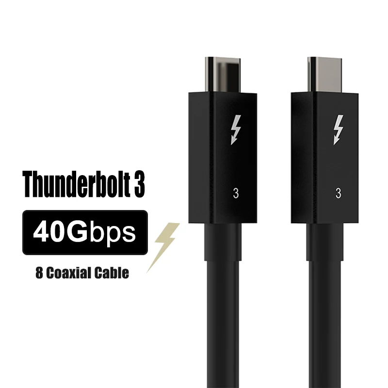 Dataroad  USB C Compatible Support 40Gbps 20V 5A 100W 4K 5K Thunderbolt3 to Thunderbolt 3 Cable