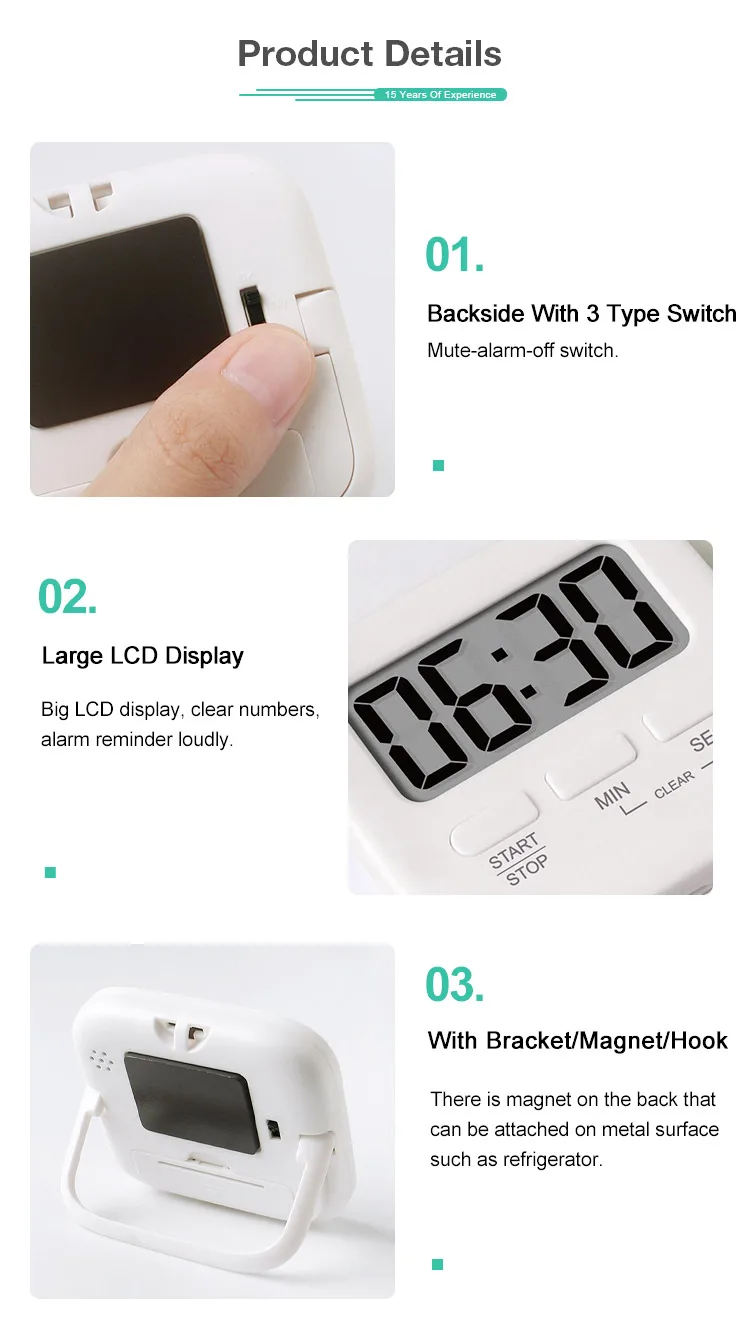 new wholesale timer ABS material cheap fashion digital kitchen for hotel