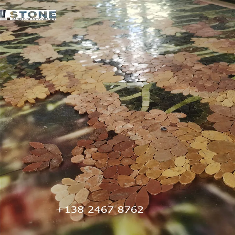 Мраморная Водоструйная мраморная мозаика, медальоны, мраморная мозаика