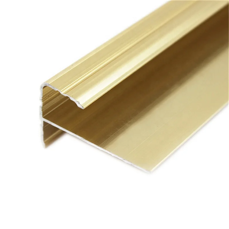 NIUYUAN Decoration Curved Aluminum Concrete Stair Nosing for Vinyl Floor