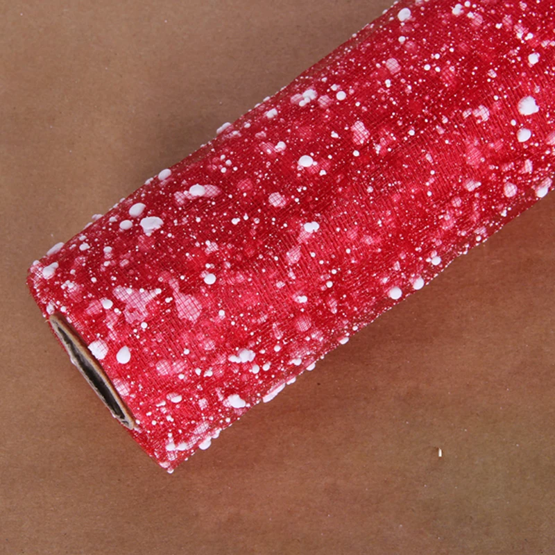 High quality floral packing various kinds cheap snowflake flower wrapping mesh