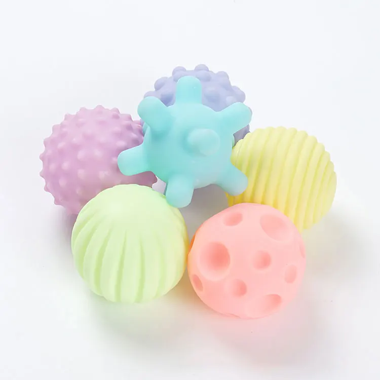 Massage Ball Soft Sensory Ball Toys For Babies Hands Touch Massage Textured Rubber Ball For Children