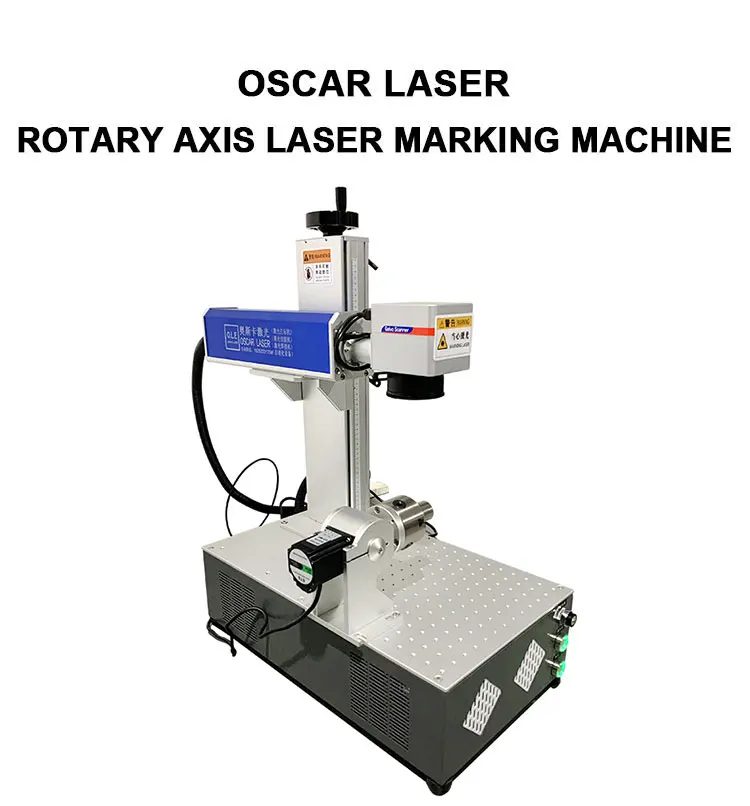 Oscarlaser Raycus Max 20 Вт 30 50 волоконно-лазерная маркировочная машина с поворотной осью для ювелирных изделий золото серебро гравировка металла