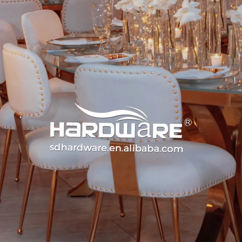 Производитель свадебной мебели Foshan Королевский стул из золотой нержавеющей стали