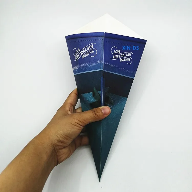 Chip paper cone takeaway waffle disposable food packaging paper biodegradable crepe holder cone