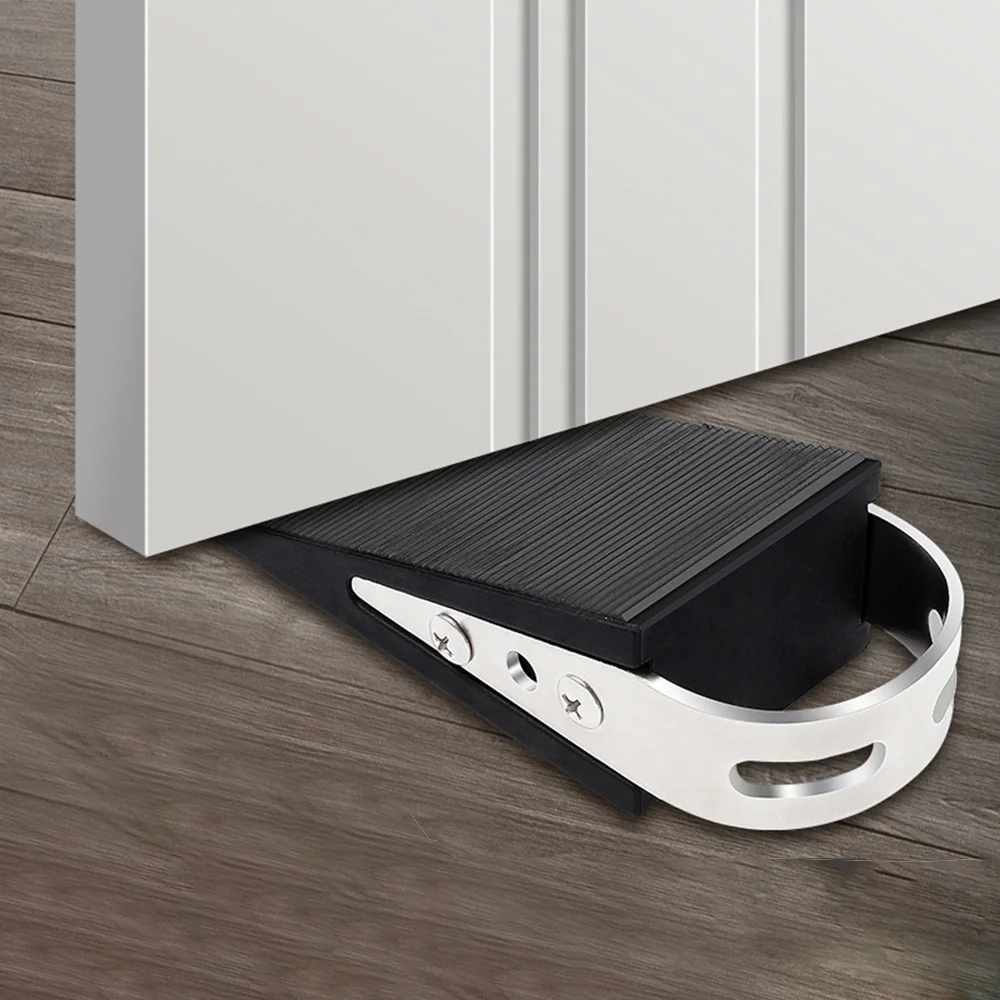 Portable stainless steel door alarm stopper modern design security door stop alerting siren for tight spaces door stop alarm