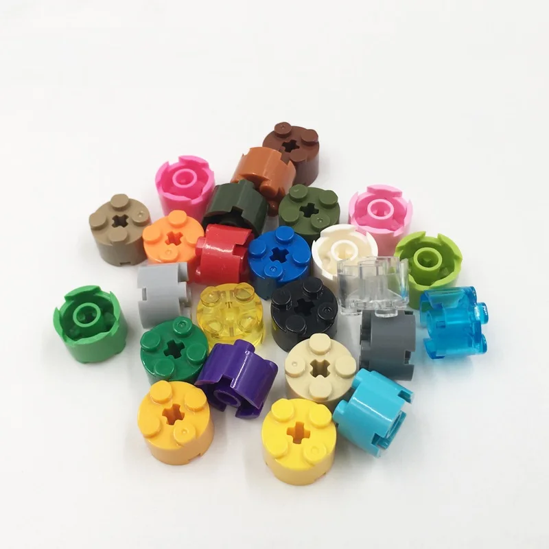 MOC кирпичи совместимые 3941 6143 маленький пластиковый строительный блок круглый 2x2 с отверстием на ось DIY Модель блока игрушки аксессуары для детей