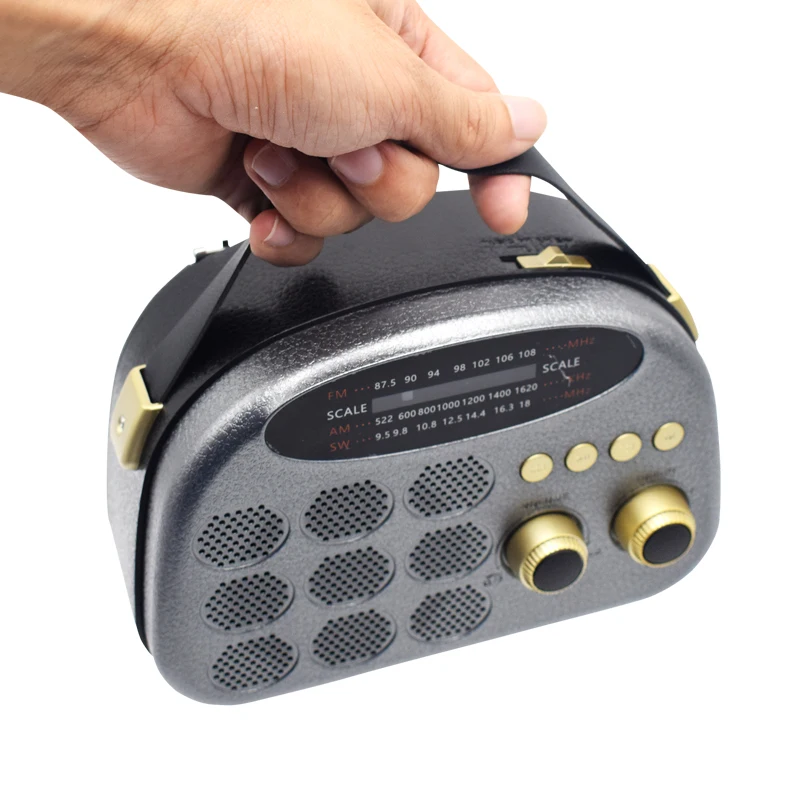 Портативная Сумка-рация с корпусом AM FM SW 3 брендовая винтажная ретро-рация со встроенными динамиками наилучший прием и длительным сроком службы радио