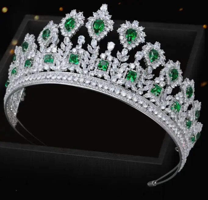 Cross-border Manufacturers Direct Sales Wholesale Princess Wedding Headwear Cubic Bridal Tiaras Zircon Tiara