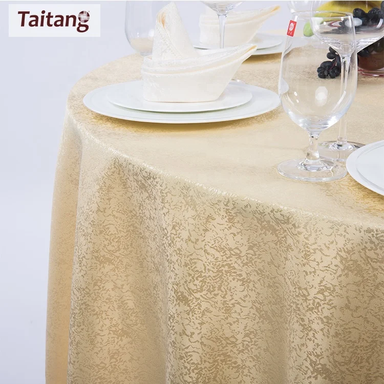 Fancy Wedding Champagne Color Party Tablecloth
