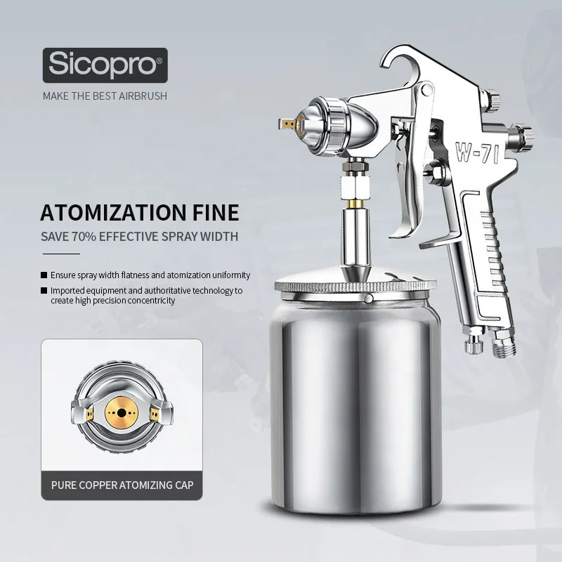 Factory SICO W-71 Fine High Atomization Spray Gun Pneumatic Industrial Grade Spray Gun